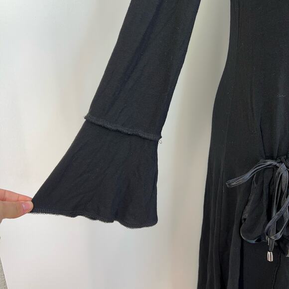 Vintage Joseph Ribkoff Satin Trim Hoodie Jacket Black - Picture 6 of 9